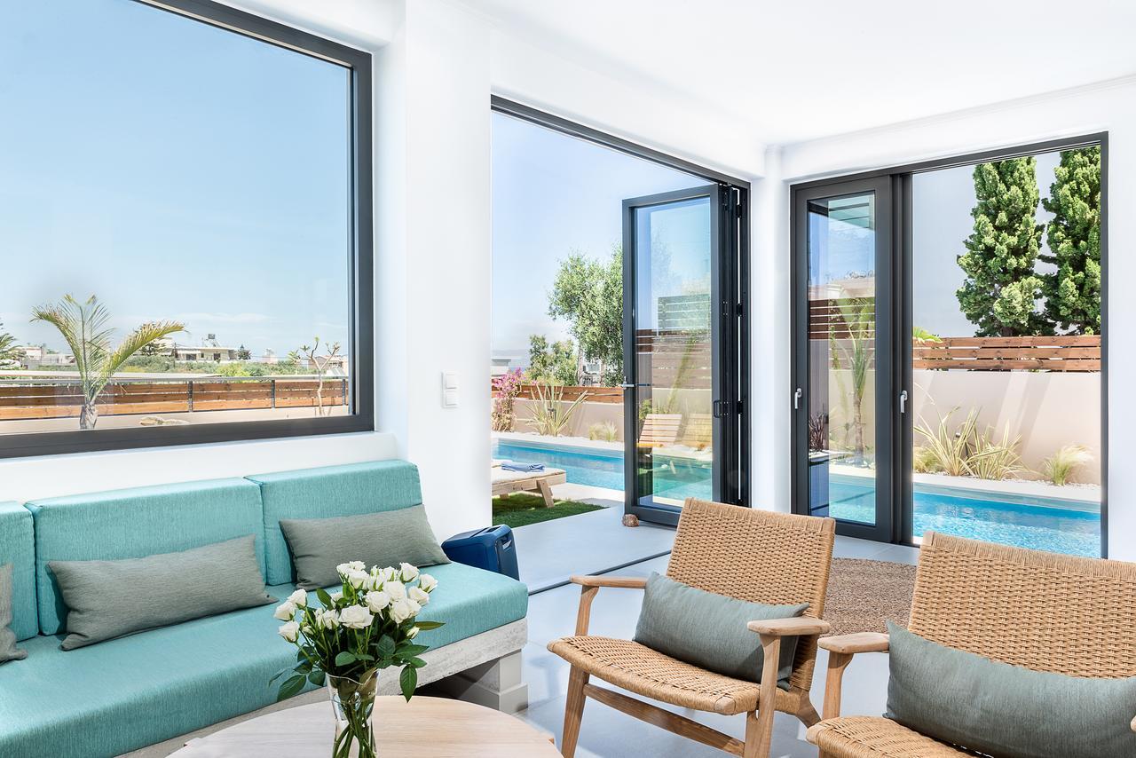 Fos Villa, A Luxe House With Private Heated Pool Galatás Exterior photo